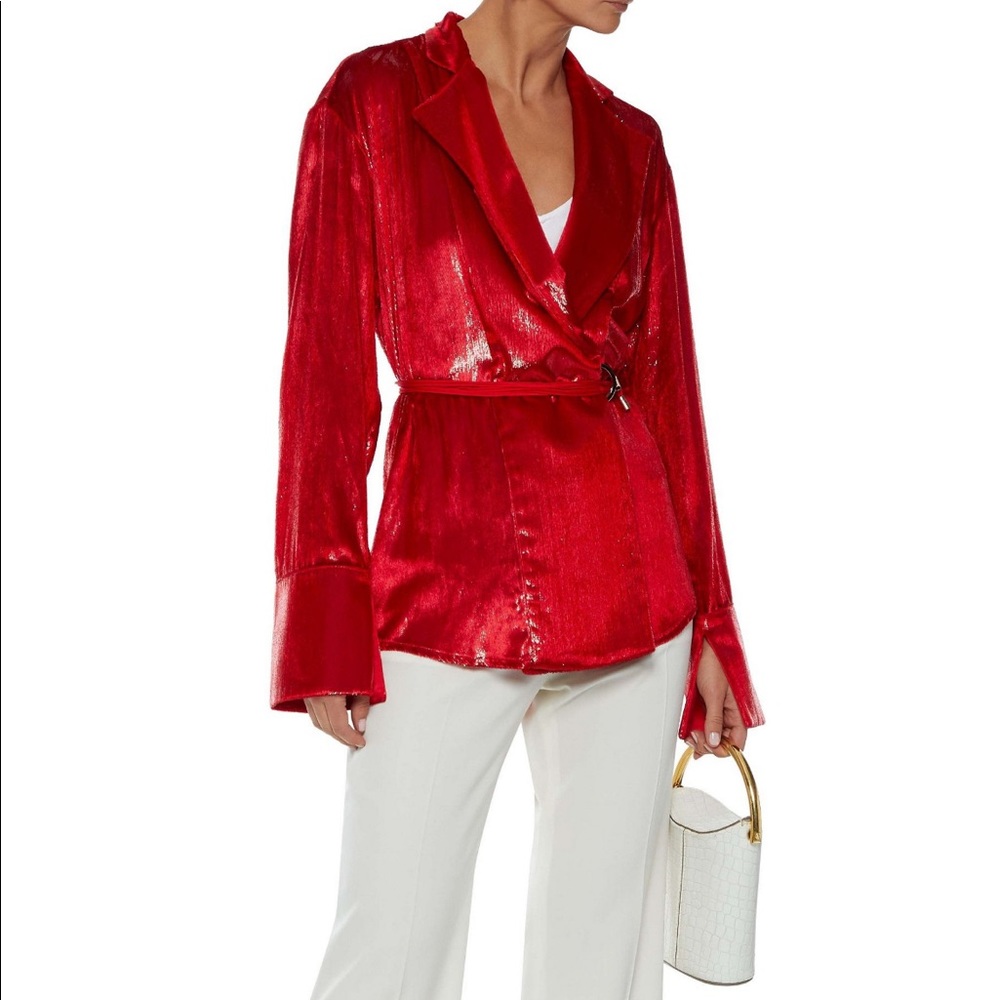 Michael Lo Sordo metallic velvet jacket